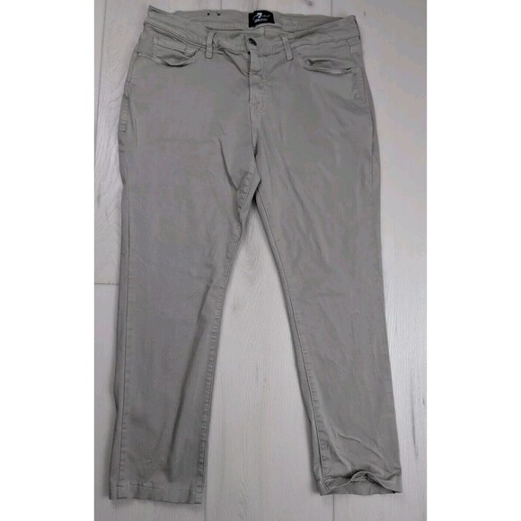 7 For All Mankind Other - 7 For All Mankind Mens 34x26 Luxe Sport Slimmy Pants Tan Straight Leg Casual